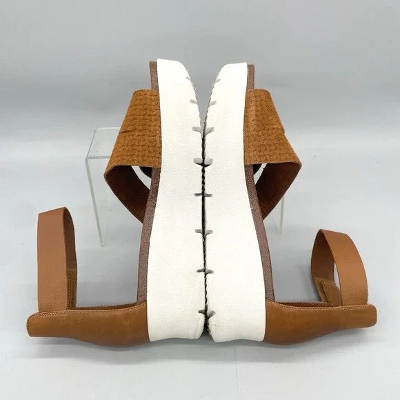 OTBT Womens 9.5M Montauk Sandals‎ Shoes Brown Platform Wedge Ankle Strap Boho - Picture 11 of 13